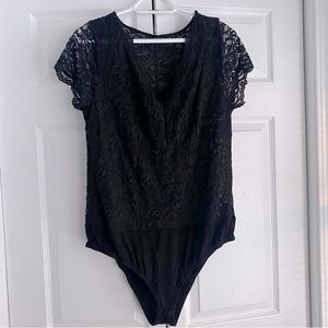 Torrid Black Lace Bodysuit Size 1